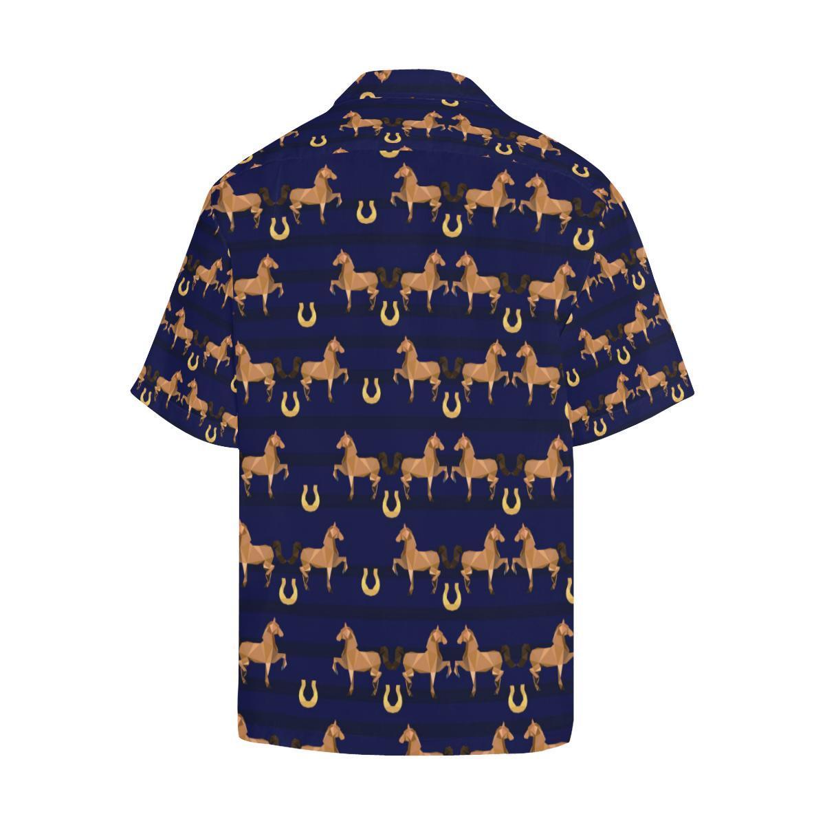 Horse Luxury Themed Pattern Print Hawaiian Shirt