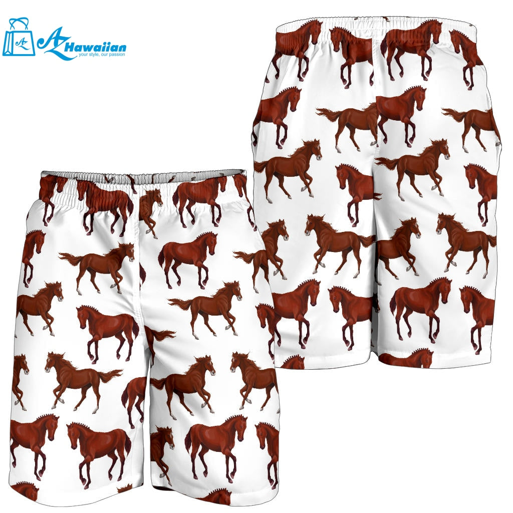 Horses Running Pattern Background Men Shorts