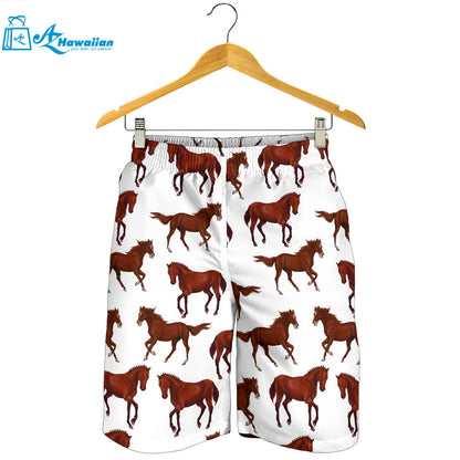 Horses Running Pattern Background Men Shorts