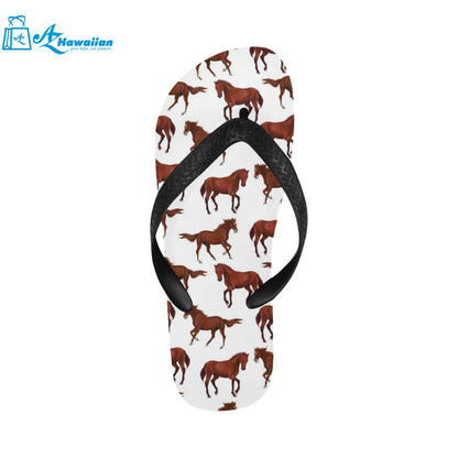 Horses running pattern background Unisex Flip Flops