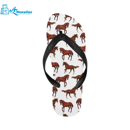 Horses running pattern background Unisex Flip Flops