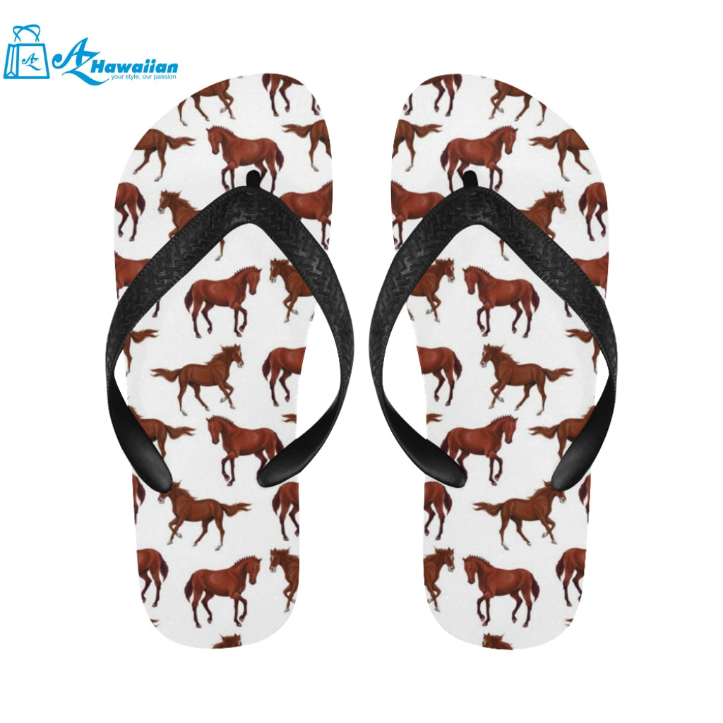 Horses running pattern background Unisex Flip Flops