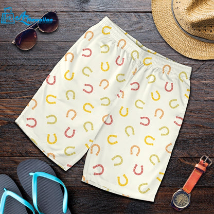 Horseshoes Pattern Print Design 02 Men Shorts