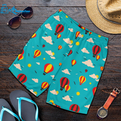 Hot Air Balloon Sky Pattern Men Shorts