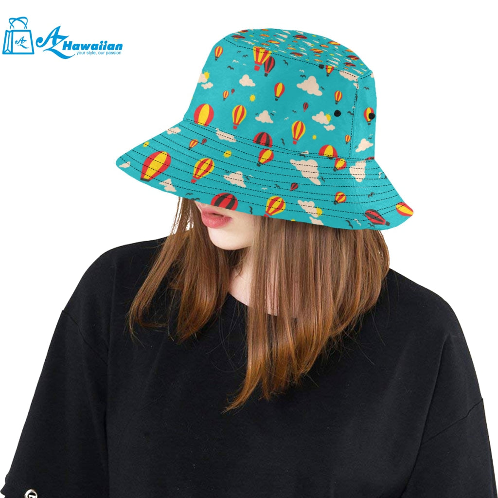 Hot Air Balloon Sky Pattern Unisex Bucket Hat