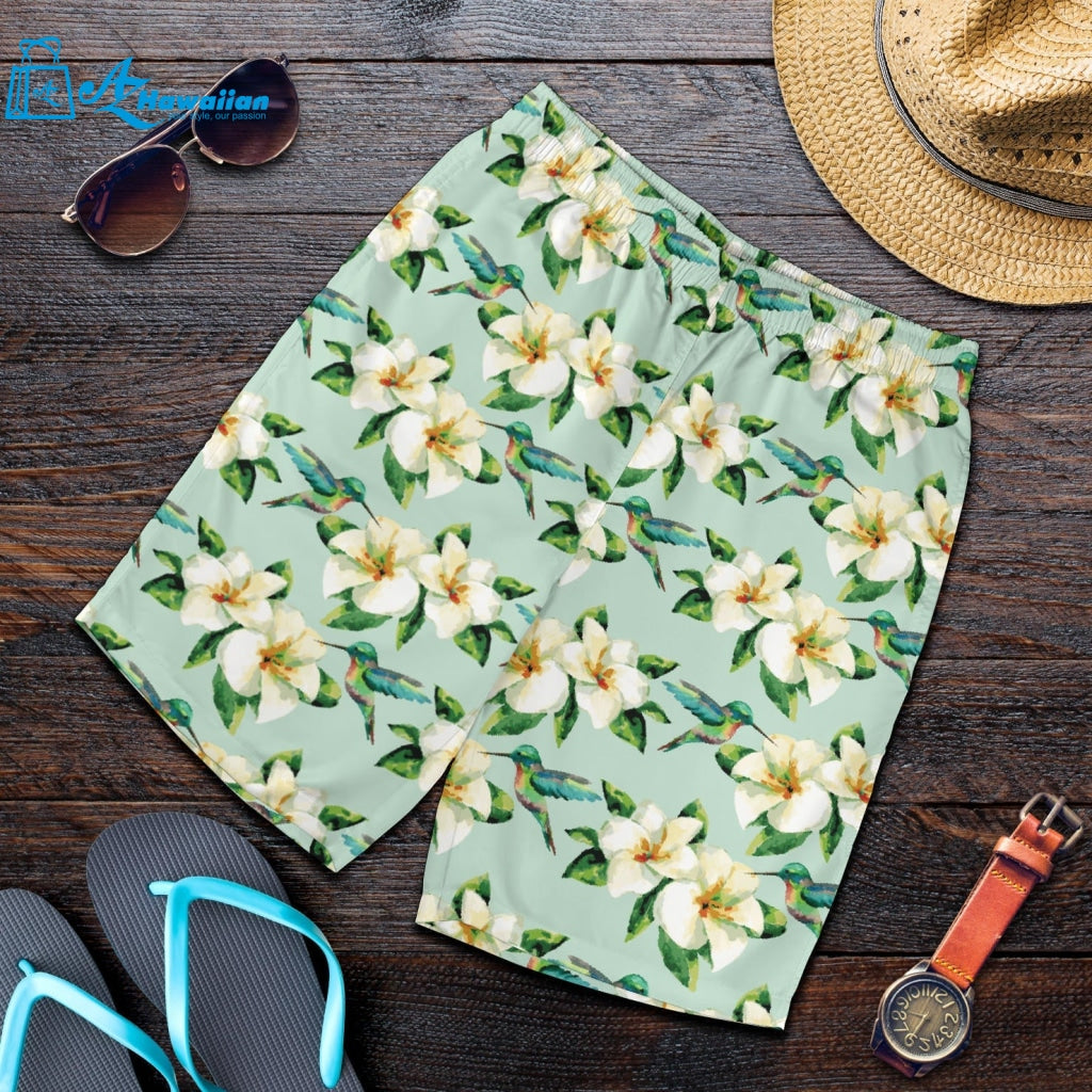 Hummingbird Pattern Print Design 01 Men Shorts