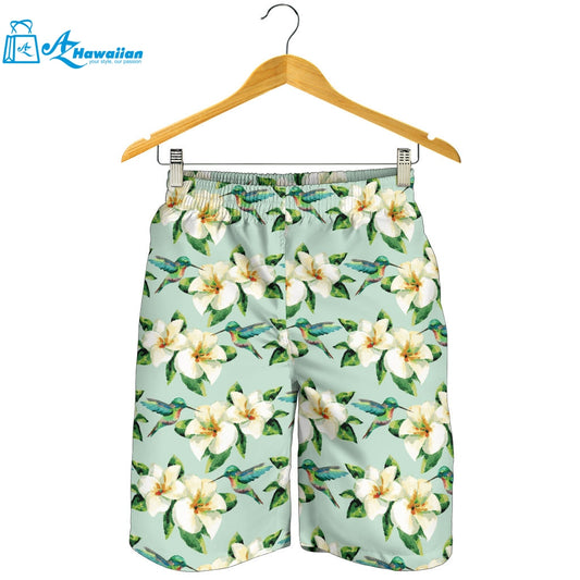 Hummingbird Pattern Print Design 01 Men Shorts