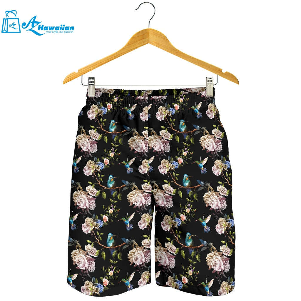 Hummingbird Pattern Print Design 03 Men Shorts