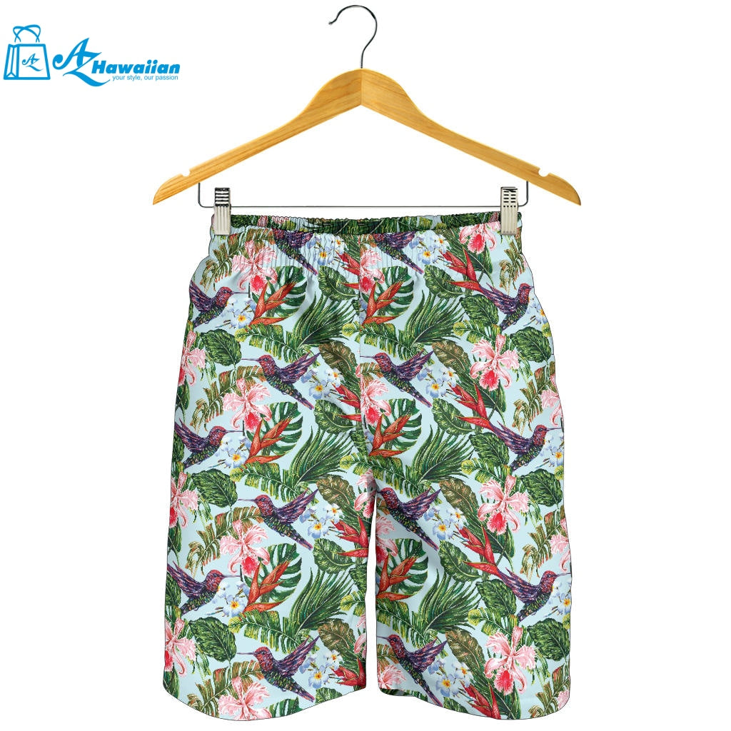 Hummingbird Pattern Print Design 05 Men Shorts