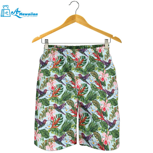 Hummingbird Pattern Print Design 05 Men Shorts