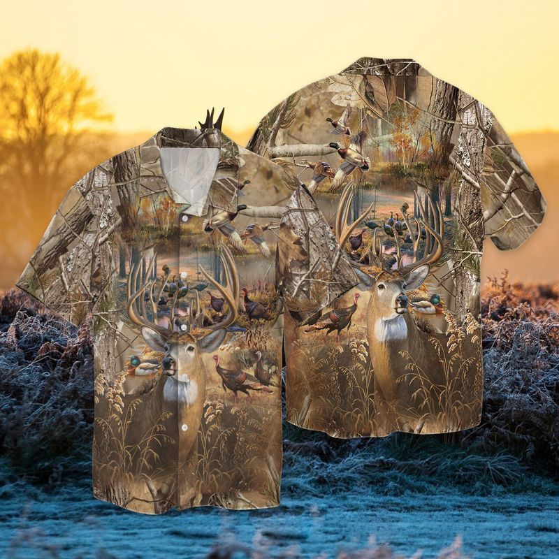 Hunting Camo For Men And Women Graphic Print Short Sleeve 