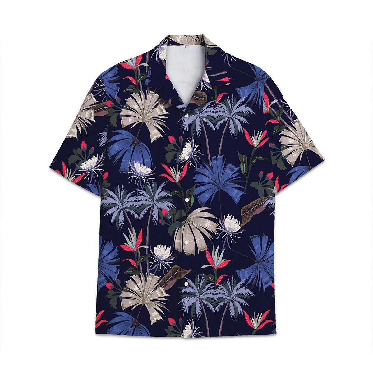 Hawaiian Shirt Coconut Leaves Cocount Tree Pattern Combination Tropical Plant Shirt