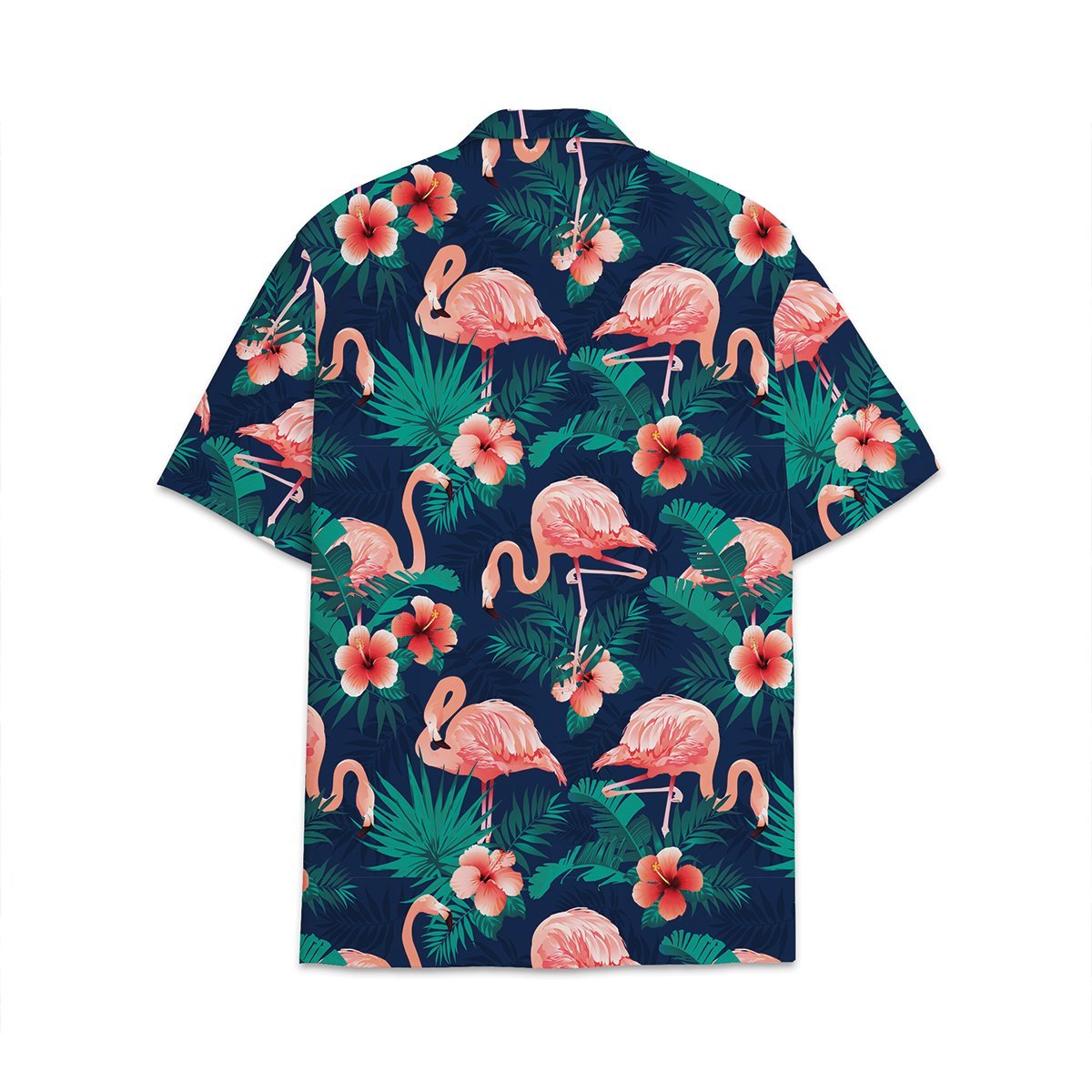 Hawaiian Shirt Tropical Flower And Leaf Combined With Flamingo Shirt