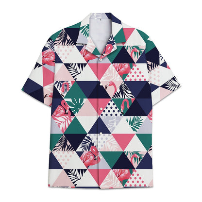 Hawaiian Shirt Flamingo Tropical Flower And Leaf Combined With Shirt