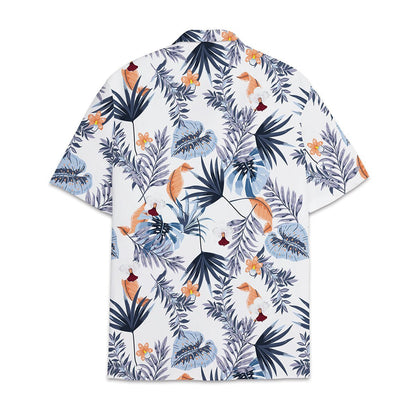 Hawaiian Shirt Flamingo Tropical Flower And Leaf Combined With Shirt