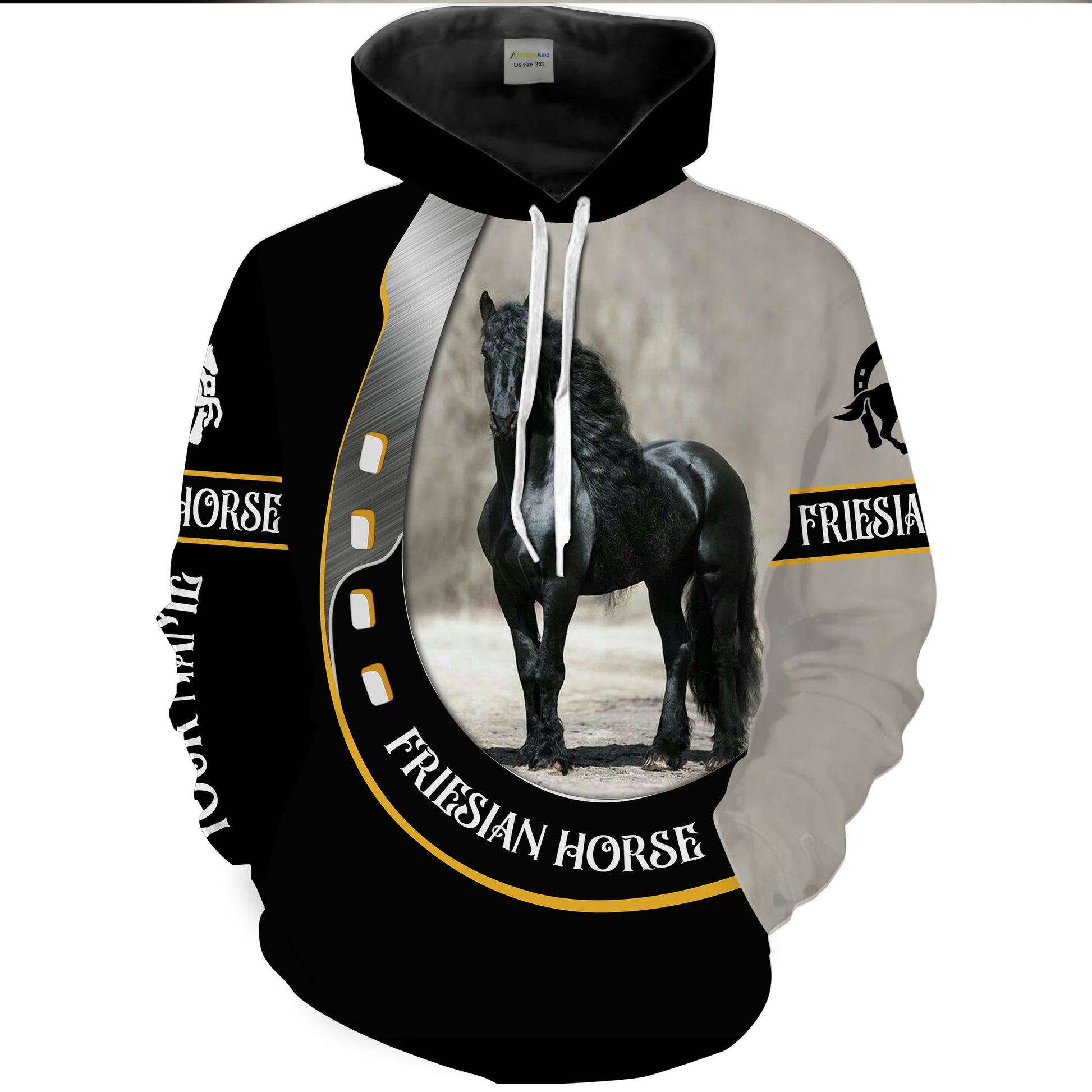 Friesian horse horseshoe tattoo Customize Name 3D All Over Printed Shirts Personalized gift For Horse Lovers NQS1475