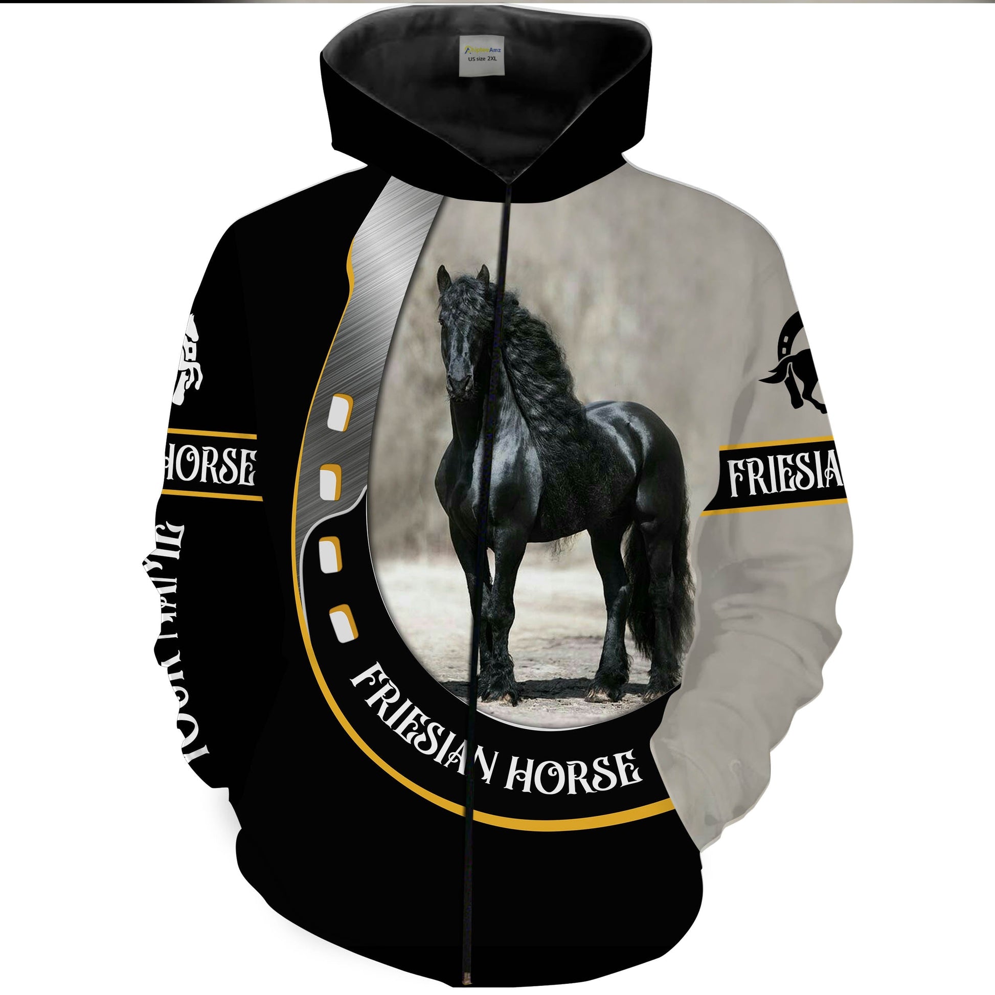 Friesian horse horseshoe tattoo Customize Name 3D All Over Printed Shirts Personalized gift For Horse Lovers NQS1475