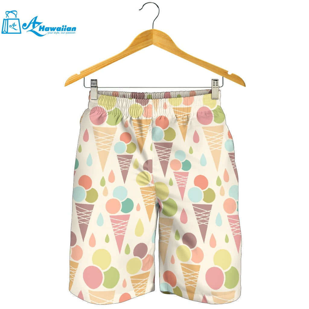 Ice Cream Cone Pattern Men Shorts