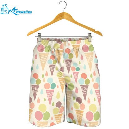 Ice Cream Cone Pattern Men Shorts