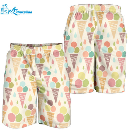 Ice Cream Cone Pattern Men Shorts