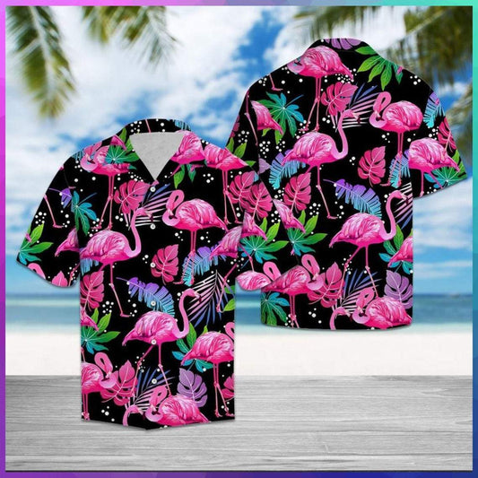 Flamingo Leaf Summer Hawaiian Shirt | For Men & Women | Adult | HW5185