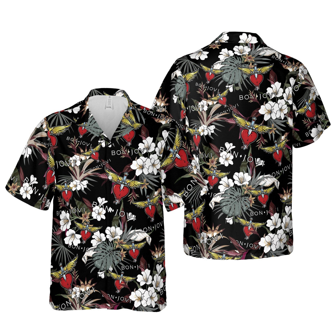 Bon Jovi Hawaiian Shirt, Bon Jovi Band Button Up Shirt, Unisex Baseball Jersey, Short Sleeve Hawaiian Shirt For Men, Women, Gift for Him