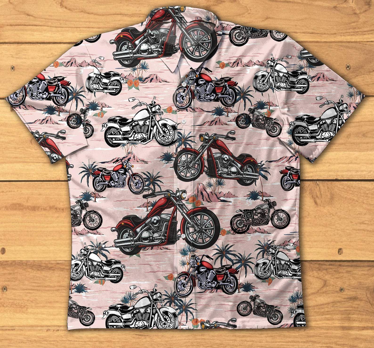 Vintage American Motorcycle Hawaiian Aloha Shirts #DH