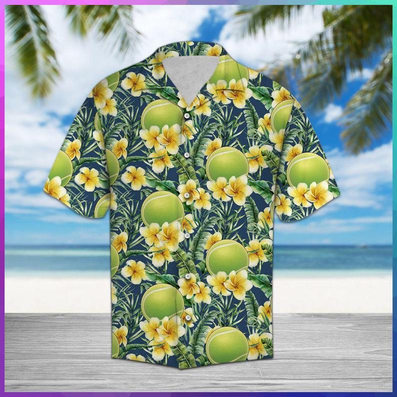 Tennis Frangipani Hawaiian Shirt | For Men & Women | Adult | HW5164