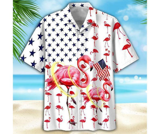 Flamingo Hawaii Shirt Unique Beach Hawaiian