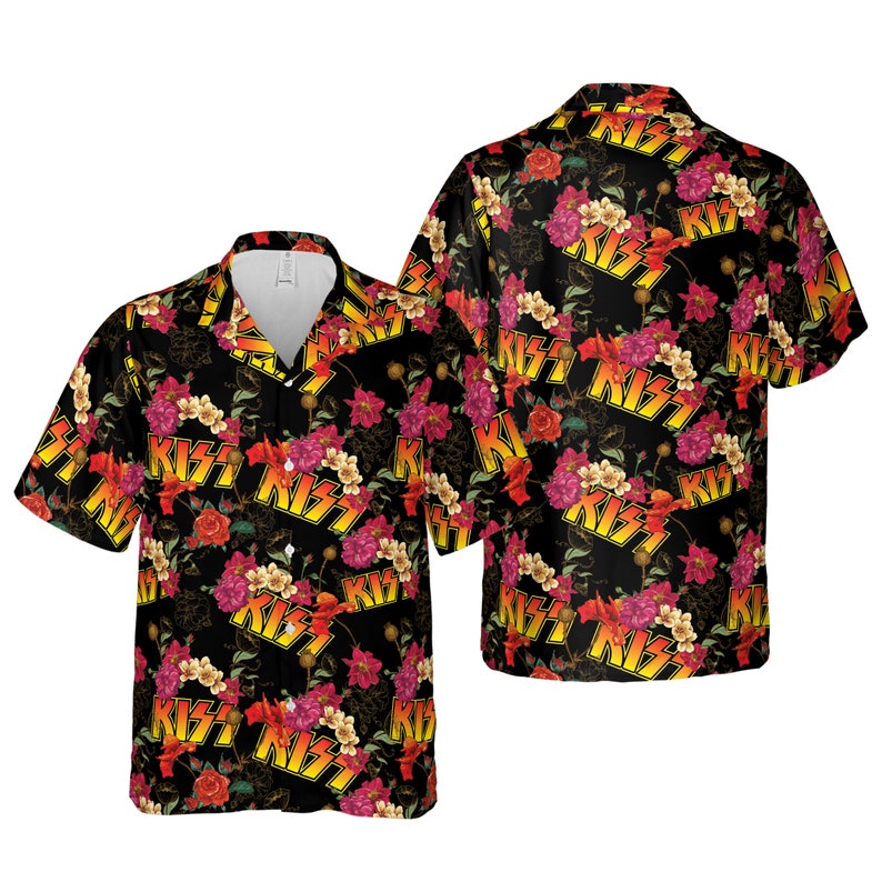 Kiss Rock Music Band Hawaiian Shirt 3d