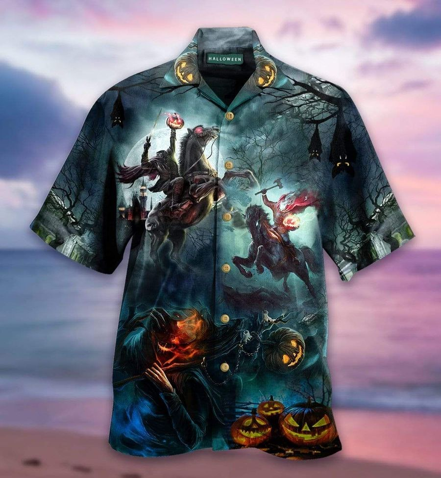 Dark Horse Where Is My Head Halloween 3D Print Hawaiian Aloha Shirts Shirt