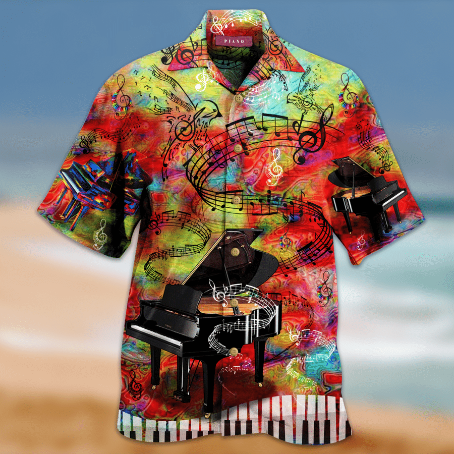 Let The Music Guide You To World 3D Print Polyester Hawaiian Aloha Shirt