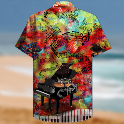 Let The Music Guide You To The World 3D Print Polyester Hawaiian Aloha Shirt