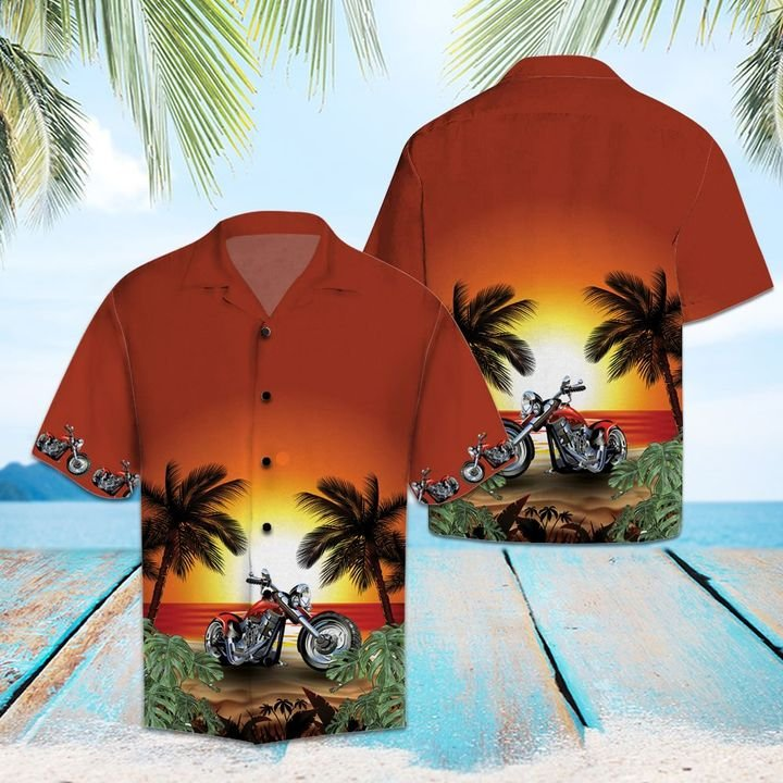 Motorcycles Sunset Beach Hawaiian Shirt | For Men & Women | Adult | HW2911