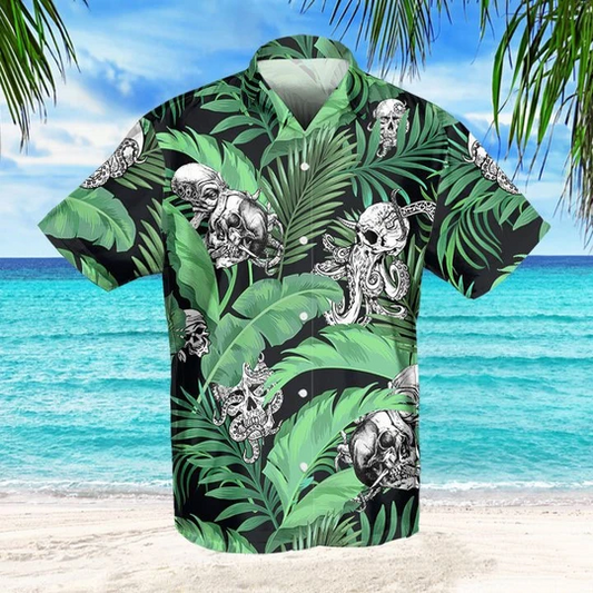 Skull Octopus Hawaiian Shirt | For Men & Women | Adult | HW5814
