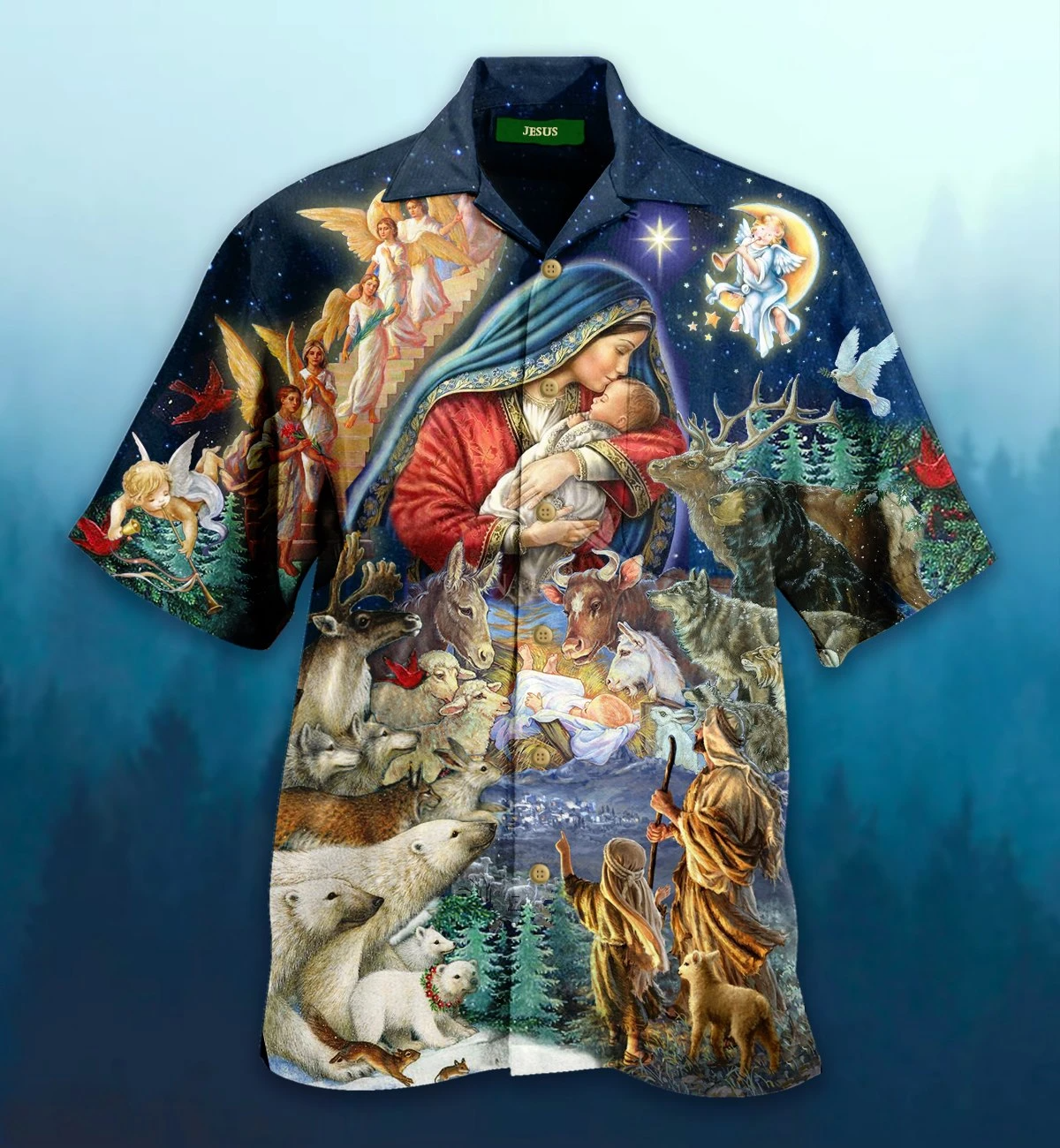 Jesus Christmas Hawaiian Shirt | For Men & Women | Adult | HW2856