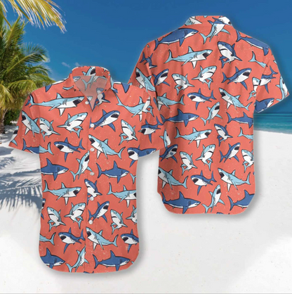 Shark Hawaii Shirt | Unique Beach Hawaiian