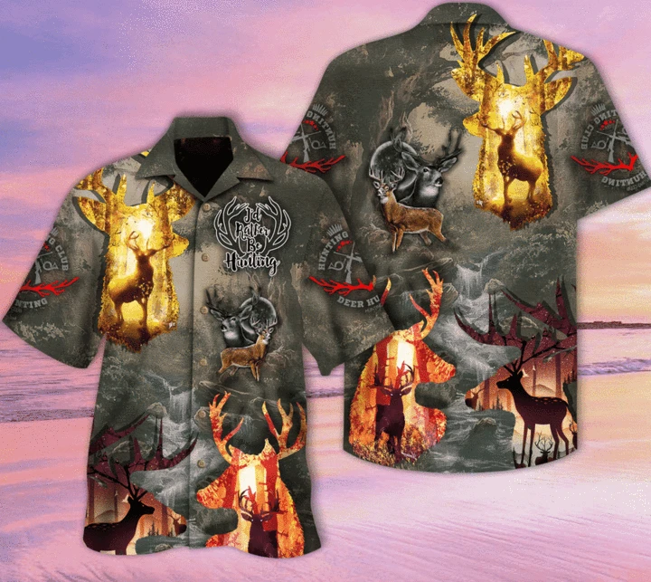 Aloha Shirts Deer Hunter Club Hawaiian Shirt | For Men & Women | Adult | HW3616