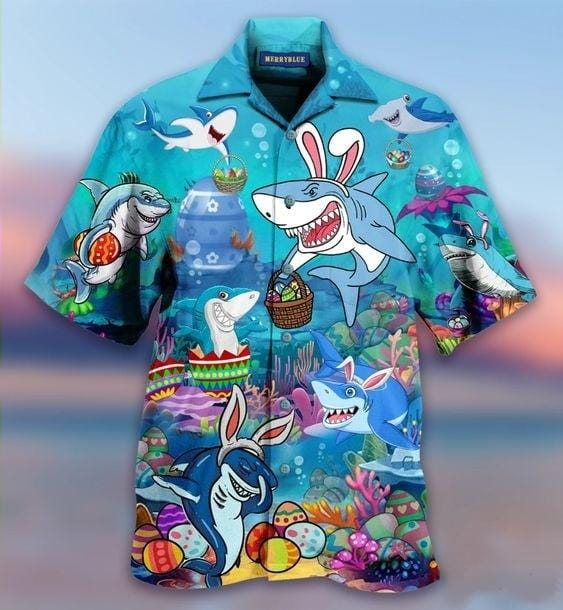 Enjoy Easter With Sharks Hawaiian Shirt