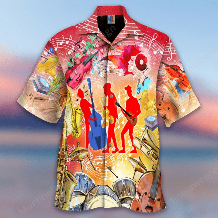 Life Is Good Jazz Music Makes It Better Hawaiian Shirt | For Men & Women | Adult | HW3053