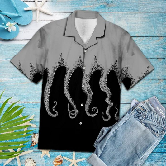 Amazing Octopus Tropical Polyester Hawaiian Shirt