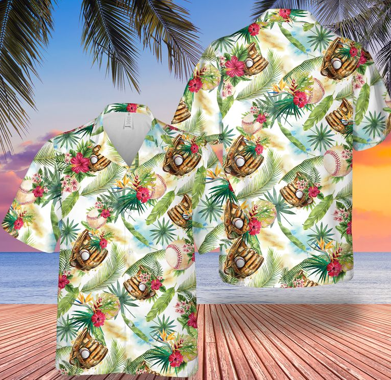 Baseball Tropical Hawaiian Shirt | For Men & Women | Adult | HW5928