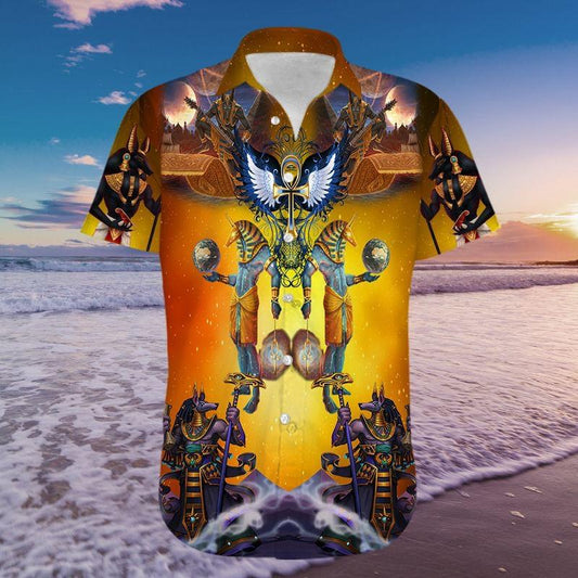 Amazing Ancient Egypt Hawaiian Aloha Shirts #1010H