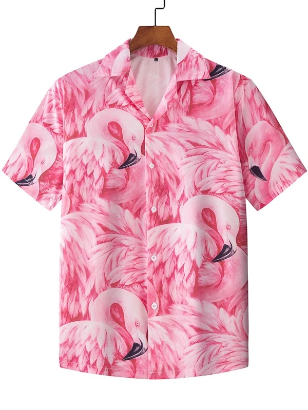 Flamingo Hawaiian Shirt | Hawaiian Shirt For Men | Hawaiian Shirt For Women | HW3947