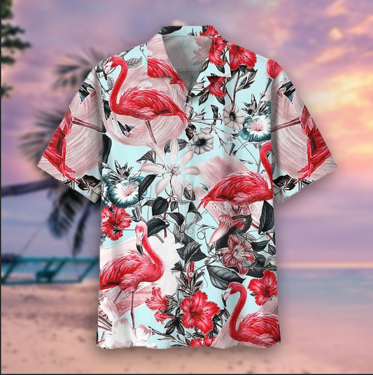 Flamingo Hawaiian Shirt | For Men & Women | Adult | HW4569