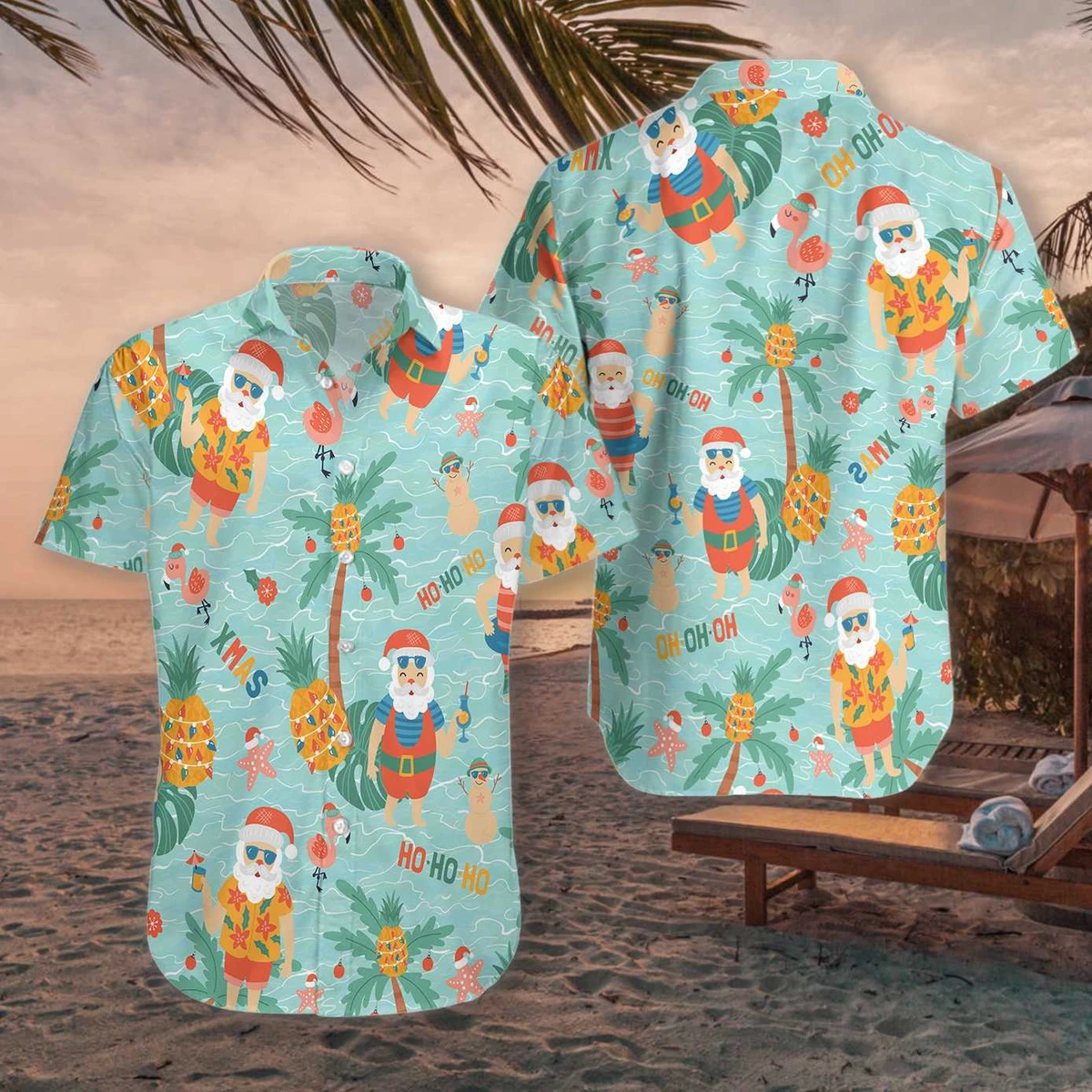 Santa Christmas Hawaiian Shirt | For Men & Women | Adult | HW6977