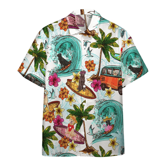 Enjoy Surfing With Labrador Retriever Dog Hawaiian Shirt | For Men & Women | Adult | HW6473