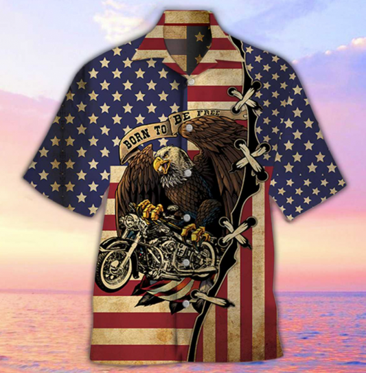 Motorcycle Born To Be Free Hawaiian Shirt | For Men & Women | Adult | HW5971