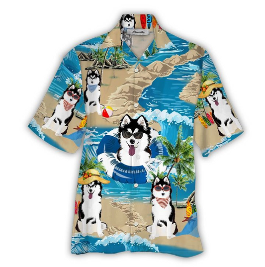 Husky Hawaiian Shirt | For Men & Women | Adult | HW5724