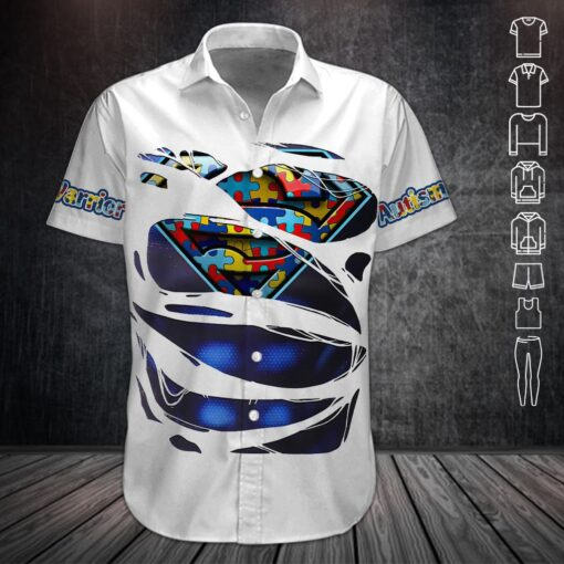 Autism Warrior Hero Hawaiian Shirt